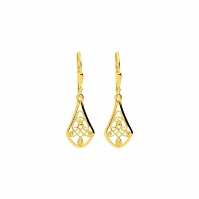 Boucles d'oreilles dormeuses en or jaune