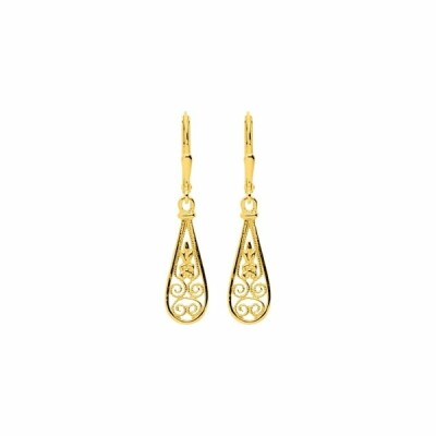 Boucles d'oreilles dormeuses en or jaune