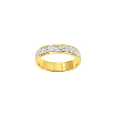 Alliance en or jaune et or blanc, 4.5mm