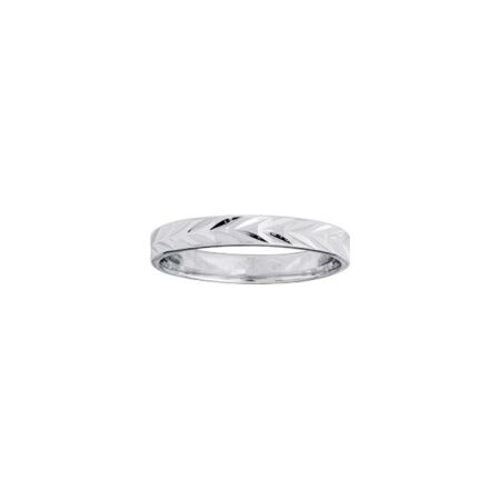 Alliance en or blanc, 3mm