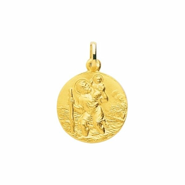 Médaille St Christophe en or jaune