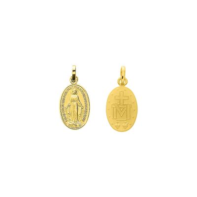 Médaille Vierge en or jaune