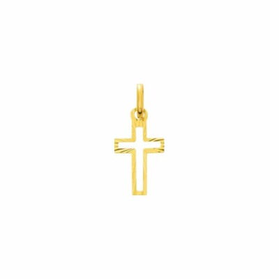 Pendentif religieux croix en or jaune