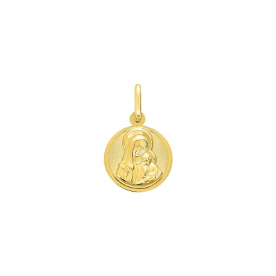 Médaille Vierge en or jaune
