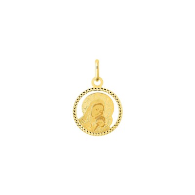 Médaille Vierge en or jaune