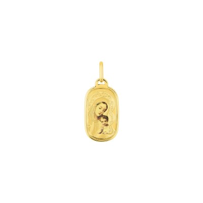 Médaille Vierge en or jaune