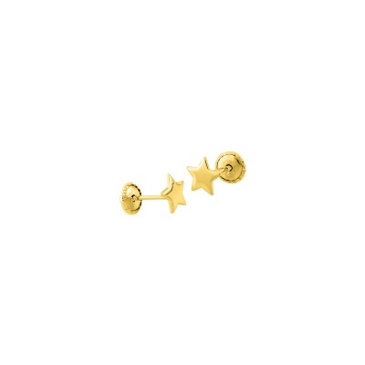 Boucles d'oreilles étoiles en or jaune