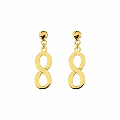 Boucles d'oreilles pendantes en or jaune