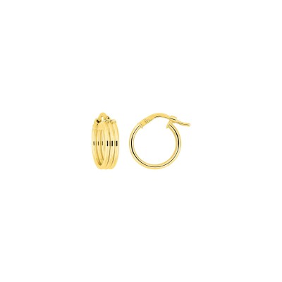 Boucles d'oreilles créoles en or jaune