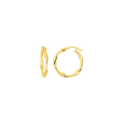 Boucles d'oreilles créoles en or jaune
