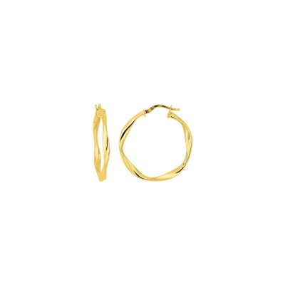 Boucles d'oreilles créoles en or jaune