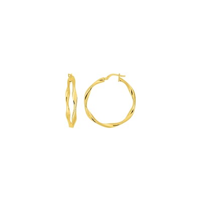 Boucles d'oreilles créoles en or jaune