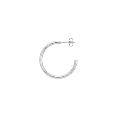 Boucles d'oreilles demi créoles en or blanc