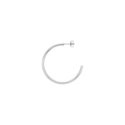 Boucles d'oreilles demi créoles en or blanc