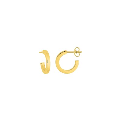 Boucles d'oreilles demi créoles en or jaune