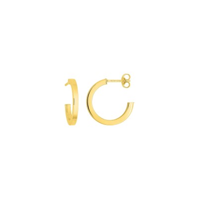 Boucles d'oreilles demi créoles en or jaune