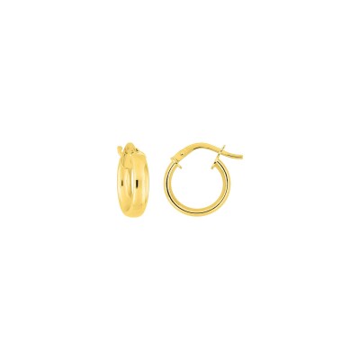 Boucles d'oreilles créoles en or jaune