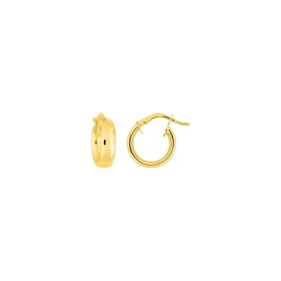 Boucles d'oreilles créoles en or jaune