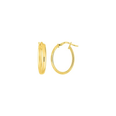 Boucles d'oreilles créoles en or jaune