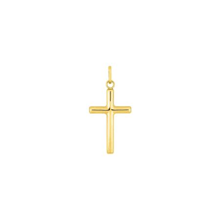 Pendentif religieux croix en or jaune