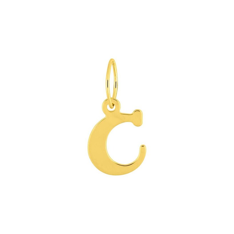 Pendentif lettre C en or jaune