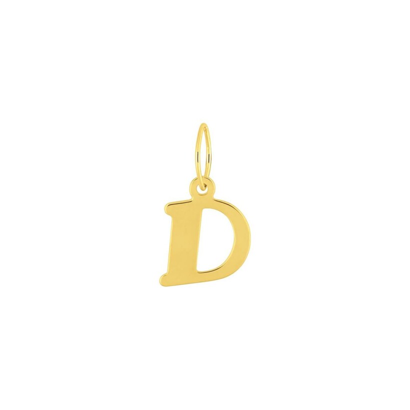 Pendentif lettre D en or jaune