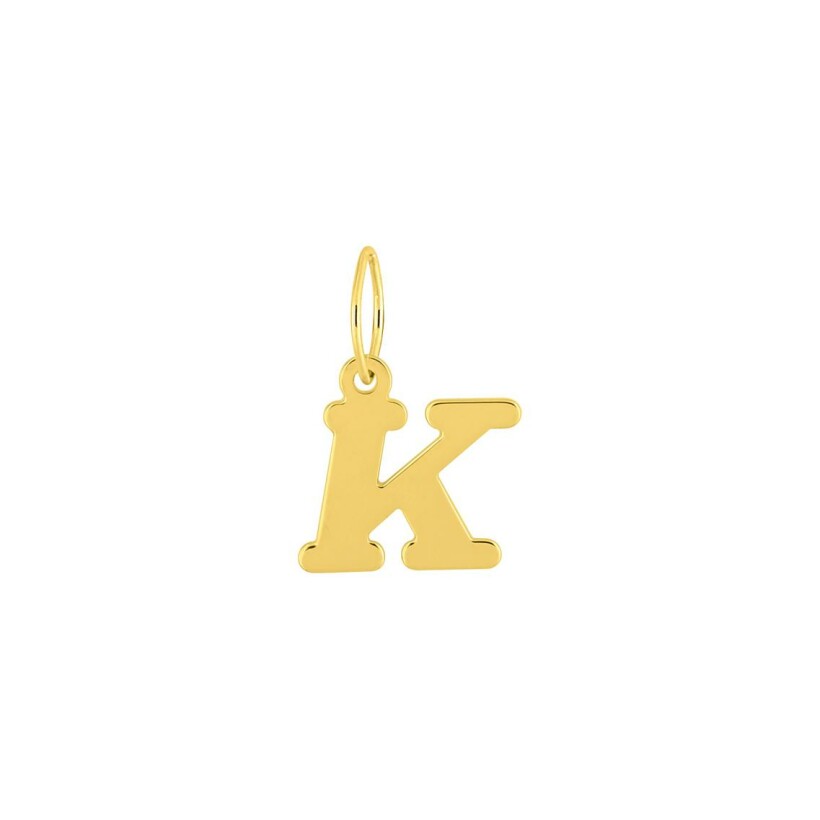 Pendentif lettre K en or jaune