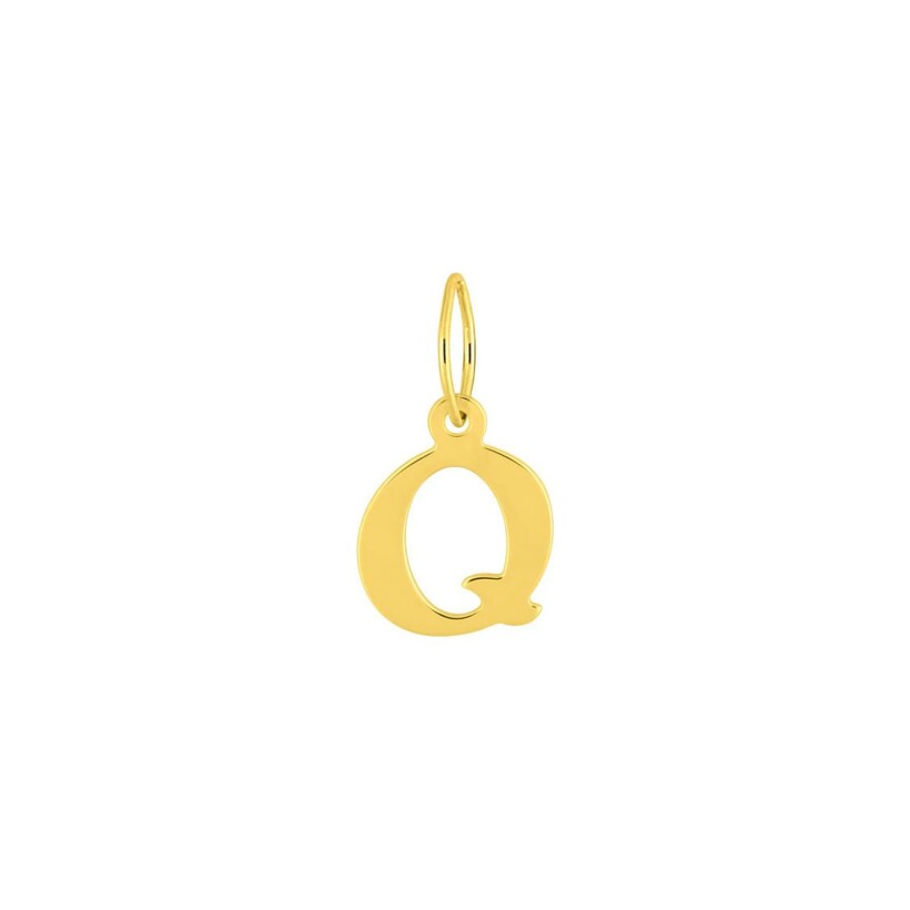 Pendentif lettre Q en or jaune