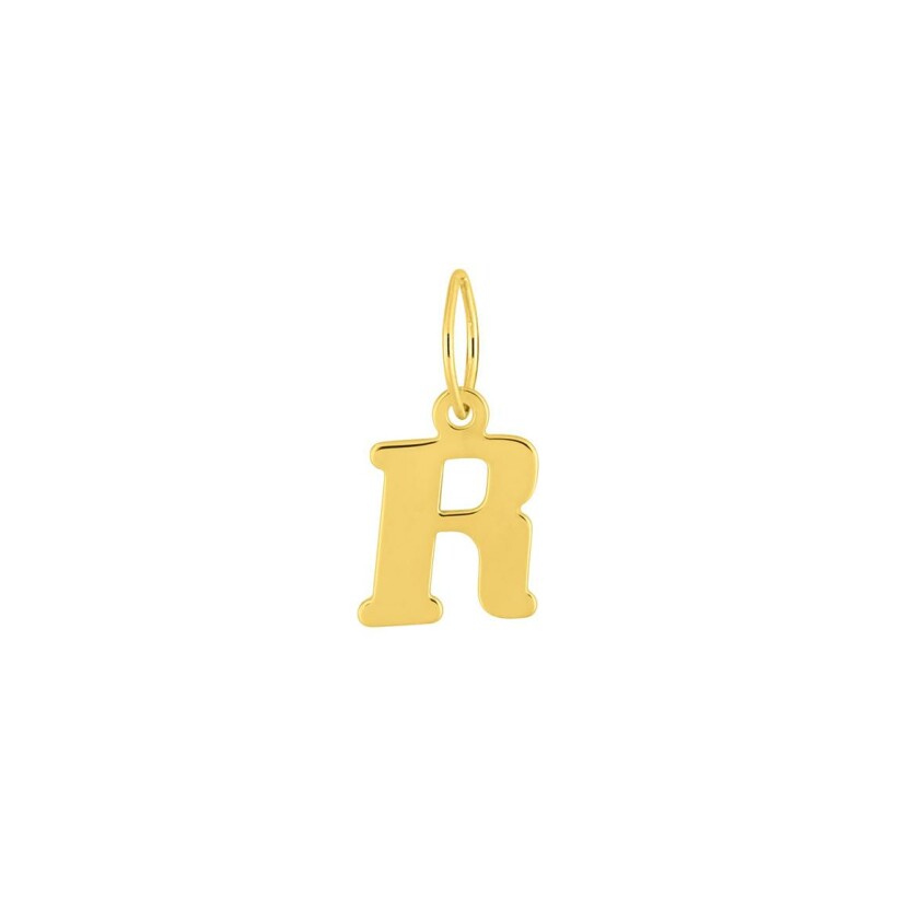 Pendentif lettre R en or jaune