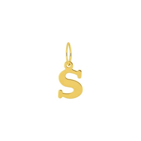 Pendentif lettre S en or jaune