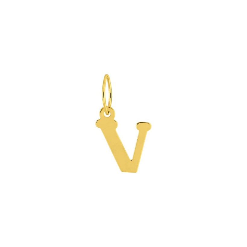 Pendentif lettre V en or jaune