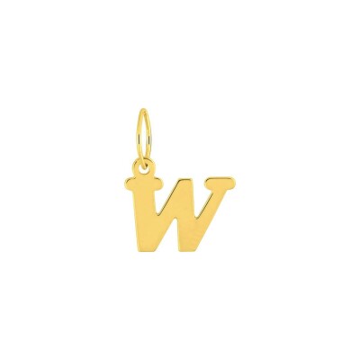 Pendentif lettre W en or jaune