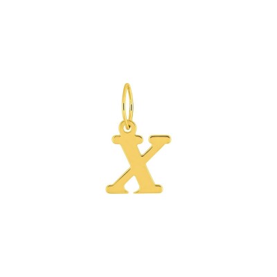 Pendentif lettre X en or jaune