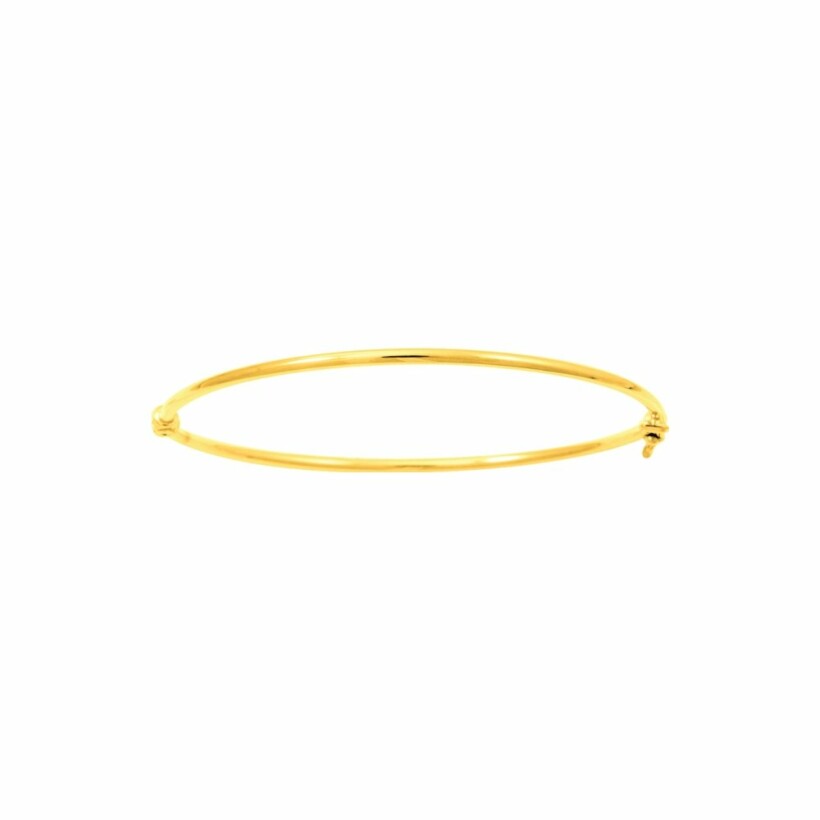 Bracelet jonc avec fermoir en or jaune