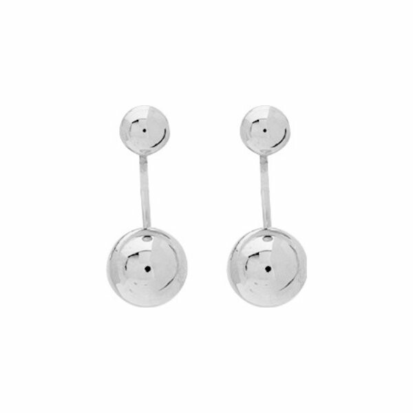 Boucles d'oreilles pendantes en or blanc