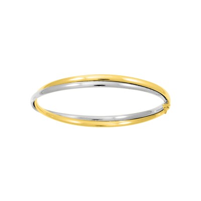 Bracelet Jonc en or jaune et or blanc