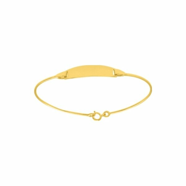 Bracelet jonc identité en or jaune