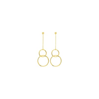 Boucles d'oreilles pendantes en or jaune