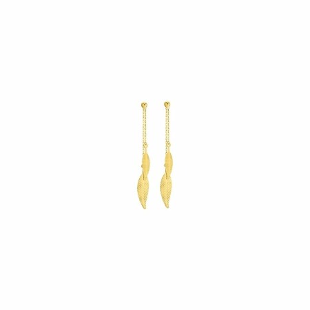 Boucles d'oreilles pendantes en or jaune