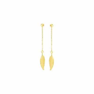 Boucles d'oreilles pendantes en or jaune