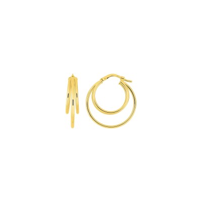 Boucles d'oreilles créoles en or jaune
