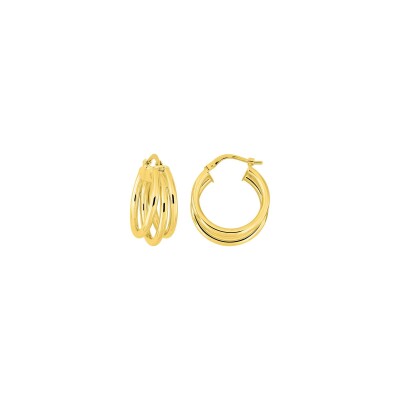 Boucles d'oreilles créoles en or jaune