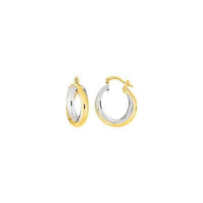Boucles d'oreilles créoles en or jaune