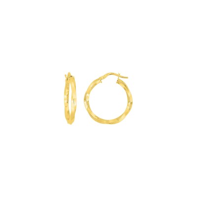Boucles d'oreilles créoles en or jaune