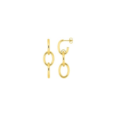 Boucles d'oreilles pendantes en or jaune