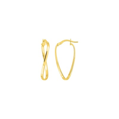 Boucles d'oreilles créoles en or jaune