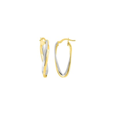 Boucles d'oreilles créoles en or jaune