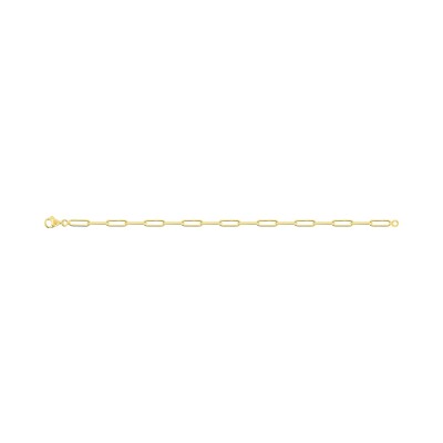 Chaîne maille forçat rectangle en or jaune