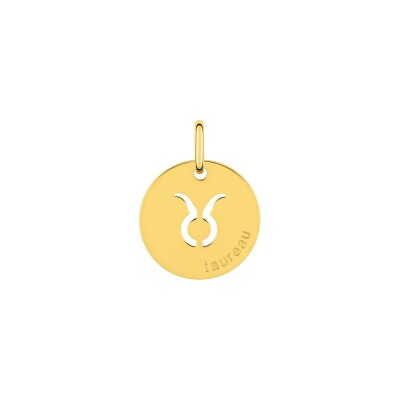 Médaille zodiaque Taureau en or jaune