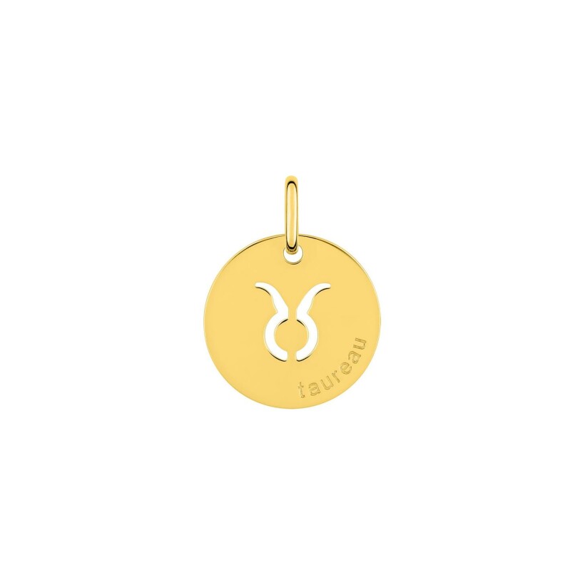Médaille zodiaque Taureau en or jaune